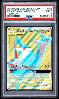 Pokemon Latias & Latios GX Team Up Full Art #169 PSA 9 Mint - Image 1