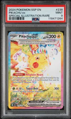 2024 Pokemon Surging Sparks Pikachu Ex #238 MINT PSA 9 Special Illustration Rare - Image 1