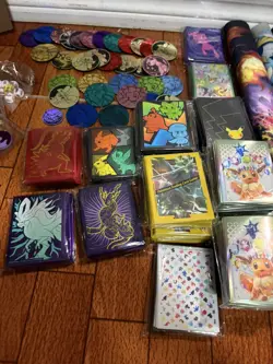 Pokemon Accessorie Dice Damage Counters Playmats ETB & Collector Box Sleeves Lot - Image 3