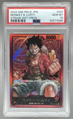 82573060 Monkey D. Luffy 2022 Japanese One Piece Straw Hat Crew ST01-001 PSA 10 - Image 1