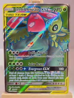 POKEMON Celebi & Venusaur GX 159/181 Full Art Ultra Rare Tag Team Team Up 2019 - Image 1
