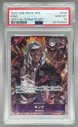 King 2022 Japanese One Piece Romance Dawn #OP01-096 Alt Art PSA 10 - Image 1