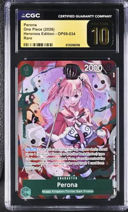 One Piece GRADED Perona OP09 Heroines R 10 CGC ENGLISH - Image 1