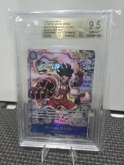 Monkey.D.Luffy Manga OP11-118 A Fist of Divine Speed Secret Rare Foil BGS 9.5 - Image 1