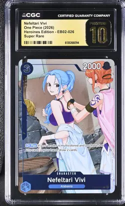 One Piece GRADED Nefeltari Vivi EB02 Heroines Edition SR 10 CGC ENGLISH - Image 1