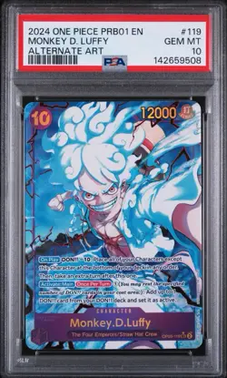2024 ONE PIECE PRB01 THE BEST #OP05-119 MONKEY.D.LUFFY ALT ART PSA 10 - Image 1