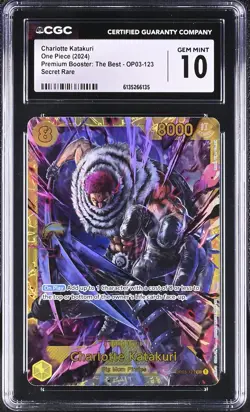 One Piece GRADED Charlotte Katakuri OP03 The Best L 10 CGC ENGLISH - Image 1