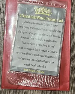 Pikachu 23K Gold Plated Trading Card (COA Card Only) {READ DESCRIPTION} - Image 2