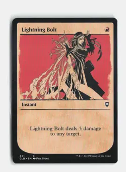 Lightning Bolt (Showcase) 401 Commander Legends: Battle for Baldur's Gate MTG NM - Image 1