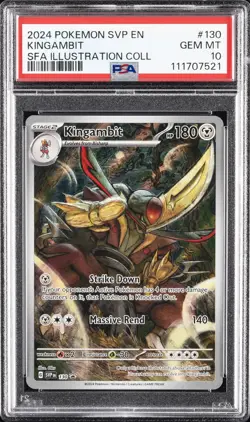 2024 POKEMON SVP EN-SV BLACK STAR PROMO #130 KINGAMBIT PSA 10 - Image 1