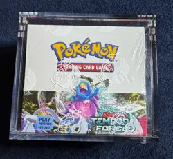 Pokemon TCG Scarlet & Violet - Temporal Forces Booster Box In Acrylic Case - Image 1