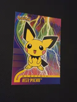 Pichu #172 Pokemon Topps Johto League Rare Card Vintage - NM - Image 2