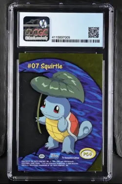💦 2000 Topps Pokemon TV Clear Squirtle #PC4 CGC PRISTINE 10! 1st print💦 - Image 2