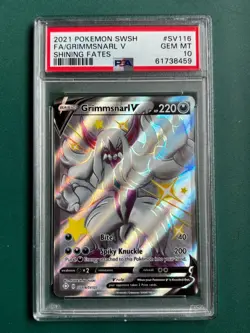 2021 Pokemon Sword and Shield Full Art Grimmsnarl V #SV116 PSA Gem Mint 10 - Image 1
