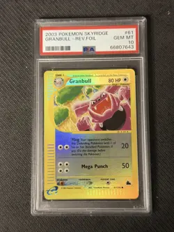 Pokemon Granbull Skyridge Reverse Holo #61 PSA 10 Gem Mint - Image 1
