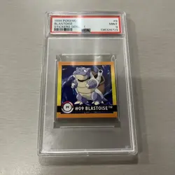 1999 Pokemon Series 1 Stickers Blastoise #9 Vintage PSA 9 - Image 1
