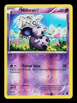 Nidoran F 40/116 Reverse Holo Plasma Freeze Pokemon Card - - Image 1