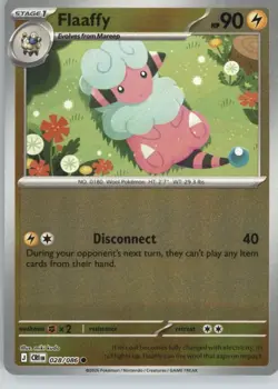 Flaaffy 028/086 Common ME04: Chaos Rising Pokemon Reverse Holo Near Mint - Image 1