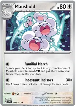 MAUSHOLD 158/191 Pokemon TCG Surging Sparks: UNCOMMON - Image 1