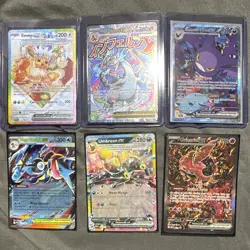 Nintendo Pokemon TCG 6-Card Holo EX Lot Eevee Umbreon Charizard Greninja Crobat - Image 1