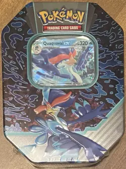 POKEMON PALDEA PARTNERS QUAQUAVAL EX TIN/BOX * FACTORY SEALED - Image 1