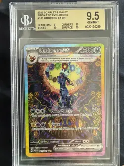 Umbreon ex 161/131 Prismatic Evolutions BGS 9.5 Pokemon Card 10, 10, 10, 9 Subs - Image 1