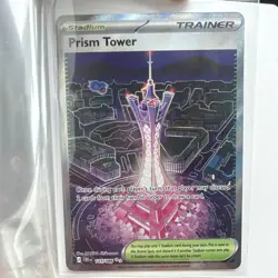 Prism Tower 111/086 Secret Rare Full Art Holo Trainer Stadium Pokemon TCG EN - Image 1