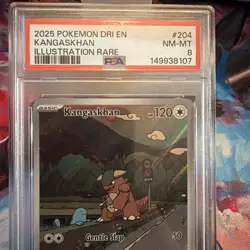 2025 POKEMON DRI EN-DESTINED RIVALS ILLUSTRATION RARE #204 KANGASKHAN PSA 8 - Image 1