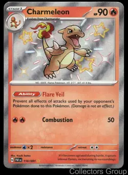 CHARMELEON 110/091 SHINY RARE PALDEAN FATES POKEMON NEAR MINT - Image 1