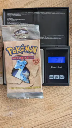 21.1g Pokemon Fossil Booster Pack Lapras Art Sealed 1999 - Image 1