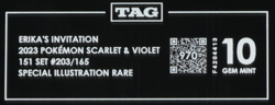 2023 Pokemon SV 151 Set 203/165 Erika's Invitation SIR TAG 10 (970) - Image 3