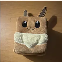 Eevee Plush Deck Box 60-Card Capacity Standard Size for Pokemon TCG Brown/Cream - Image 1