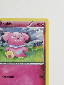 Snubbull - 8/12 - Pokemon 2014 McDonald's Promo Holo Rare LP - Image 4