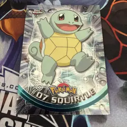 Squirtle 2000 Topps Chrome TV Animation Edition #07 Pokemon - Large Crease - Image 1