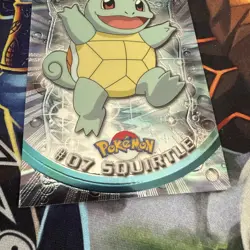 Squirtle 2000 Topps Chrome TV Animation Edition #07 Pokemon - Large Crease - Image 3