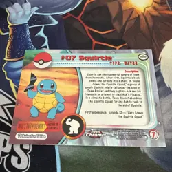Squirtle 2000 Topps Chrome TV Animation Edition #07 Pokemon - Large Crease - Image 4