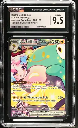 Pokemon GRADED Iono's Bellibolt ex 183/159 JTG SIR 9.5 CGC ENGLISH - Image 1