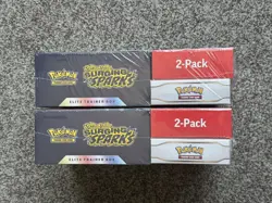 (2 BOXES) Pokemon Surging Sparks ETB + Booster Bundle Costco 2-pack - SEALED! - Image 2