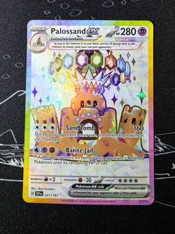 Pokemon Palossand ex - Ultra Rare Holo SV08: Surging Sparks 221/191 NM - Image 1