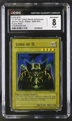 Lord Of D. SDK-041 Super Rare Faded Yu-gi-oh! CGC 8 Nm/mint *067 - Image 1