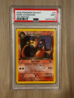 Pokemon Dark Charizard Team Rocket 1st Edition Holo Rare #4 PSA 9 Mint - Image 1
