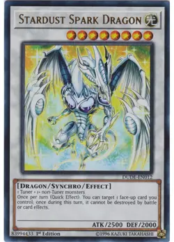 Yugioh - Stardust Spark Dragon (Ultra Rare) (1st Edition) - DUDE-EN012 P - Image 1