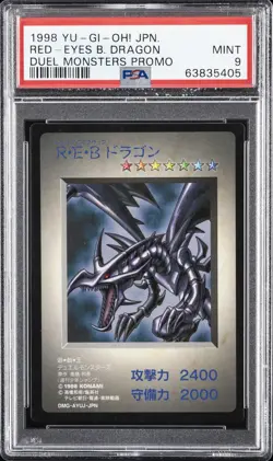 1998 YU-GI-OH! JAPANESE DUEL MONSTERS PROMO RED-EYES B. DRAGON PSA 9 - Image 1