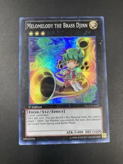 Yu-Gi-Oh! Melomelody the Brass Djinn YS12-EN042 Super Rare 1st Edition - Image 1