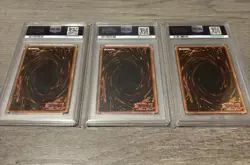 Yu-Gi-Oh! Dark Magician Blue Eyes Summoned Skull BPT-001 BPT-002 BPT-003 PSA 7 - Image 2