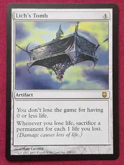 Magic The Gathering DARKSTEEL LICH'S TOMB artifact card MTG - Image 1