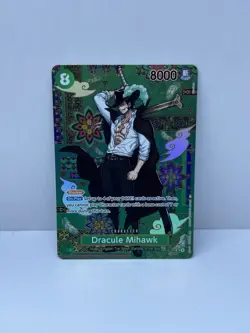 2026 One Piece OP14/EB04 Dracule Mihawk SP Alt Art OP12-030 SR Azure Sea’s Seven - Image 1