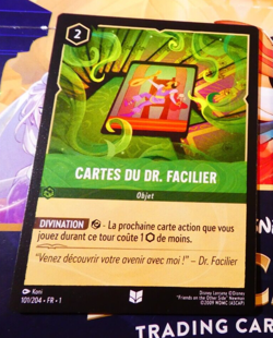 LORCANA TRADING CARD GAME DISNEY CHAPITRE 1 CARTE DU DR FACILIER 101/204 FR NM - Image 1