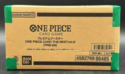 ONE PIECE JAPANESE PRB02 THE BEST VOL 2 CASE SEALED 200 PACKS BOX - Image 1
