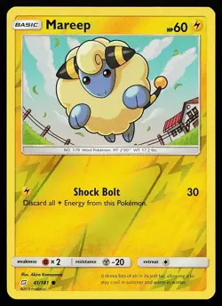 Mareep 41/181 Reverse Holo Common Team Up Pokemon Card - Image 1